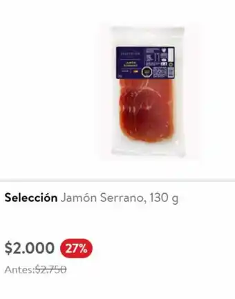 Lider Selección Jamón Serrano, 130 g oferta