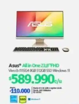 Asus All in One 23,8 FHD Vivo 13-111564 8GB 512GB SSD Windows 11