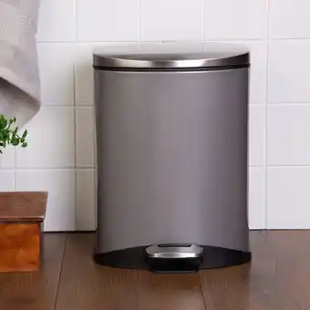 Kitchen Center Basurero soft grey 6 lt oferta