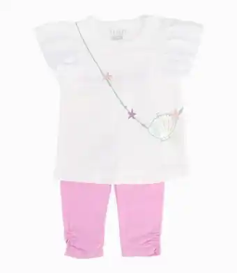 Limonada Conjunto collar estampado bebé niña blanco oferta