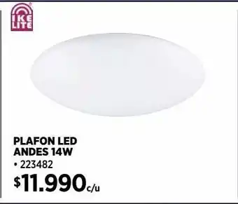 Construmart Plafón andes led 14 w oferta