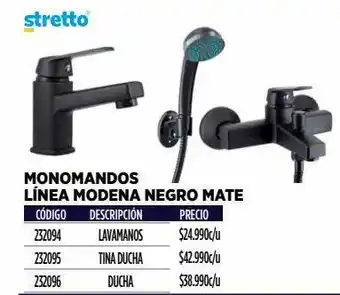 Construmart Monomando para lavamanos módena negro mate oferta