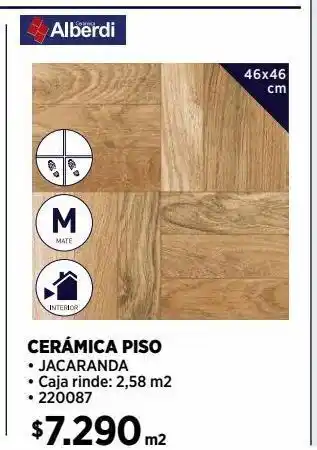 Construmart Cerámica piso 46x46 cm jacaranda 2,58m2 oferta