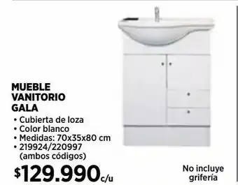 Construmart Cubierta de lavamanos spazzio 70 50,3x70,8x50 cm oferta