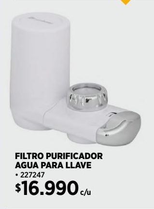 Construmart Filtro purificador agua para llave oferta