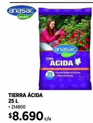 Construmart Tierra ácida 25l oferta