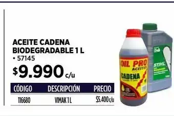 Construmart Aceite cadena biodegradable 1l oferta