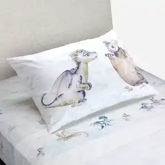Rosen Sábana 200 hilos algodón infantil dragones oferta