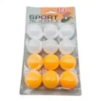Pelota de pin-pon mesa tenis blancas y naranja 12 unidades