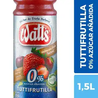 Super Bodega a Cuenta Nectar tuttifrutilla light 0% azúcar añadida 1,5l watts oferta