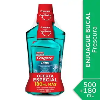 Super Bodega a Cuenta Colgate plax ice infinity (500ml+180ml) colgate oferta