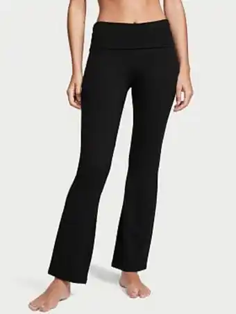 Yoga foldover flare leggings