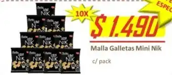 Malla Galletas Mini Nik