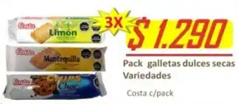 Supermercados Romanini Pack Galletas Dulces Secas Variedades oferta