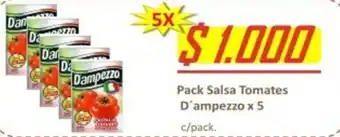 Supermercados Romanini Pack Salsa Tomates D'ampezzo x 5 oferta