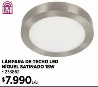 Construmart LÁMPARA DE TECHO LED NÍQUEL SATINADO 18W • 233862 oferta