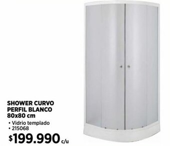 Construmart SHOWER CURVO PERFIL BLANCO 80x80 cm oferta