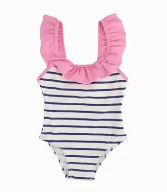 Limonada Traje de baño con volantes rosados bebé niña azul marino oferta