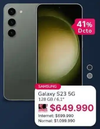 Abcdin SAMSUNG Galaxy S23 5G 128 GB/6.1" oferta