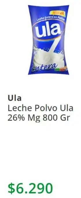 Supermercado El Trébol Ula Leche Polvo Ula 26% Mg 800 Gr oferta