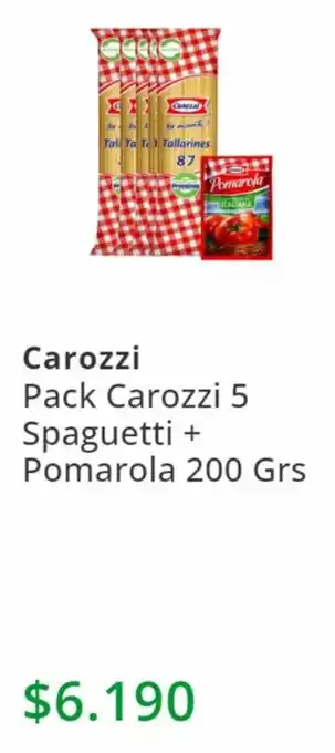 Carozzi Pack Carozzi 5 Spaguetti + Pomarola 200 Grs