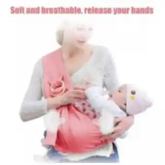 Linio Porta bebe recien nacido cabestrillo respirable rosado oferta