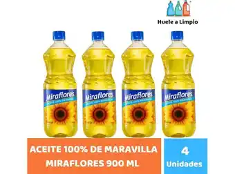 Ripley Aceite miraflores 100% maravilla 900 ml x4 oferta