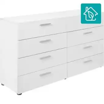 Falabella Comoda 8 cajones 140x40x82 blanco oferta