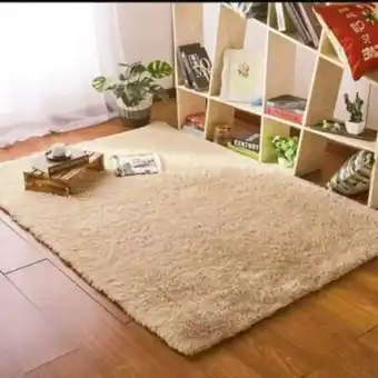 Falabella Alfombra peluda tipo shaggy 240cm x 200cm beige oferta