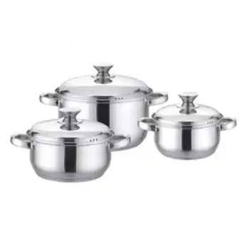 Falabella Batería de cocina 6 piezas acero inoxidable plateada. oferta