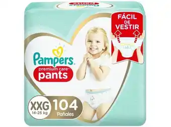 Pañales pampers pants talla xxg 104 unidades