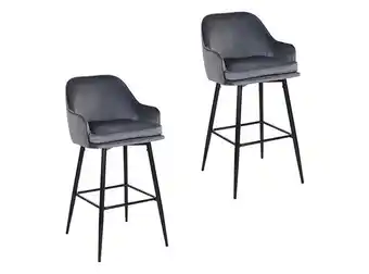 Pack 2 sillas de bar frankfurt gris