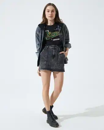 Americanino Falda de denim corta para mujer oferta