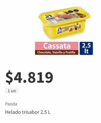 Santa Isabel Panda Helado trisabor 2.5 L oferta