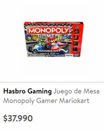 Lider Hasbro Gaming Juego de Mesa Monopoly Gamer Mariokart oferta