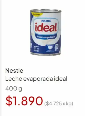 Unimarc Nestle Leche evaporada ideal 400g oferta