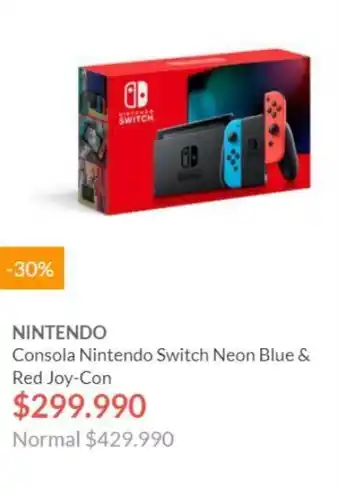 Hites Consola Nintendo Switch Neon Blue & Red Joy-Con oferta