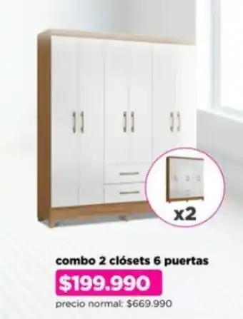 Ripley combo 2 clósets 6 puertas oferta