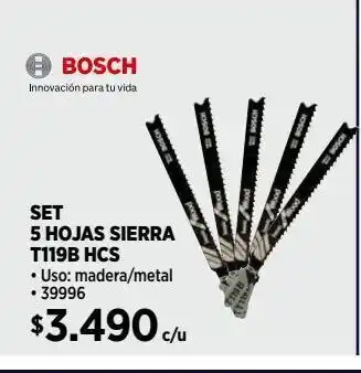 Construmart Hoja sierra calar 50 mm 5 un oferta