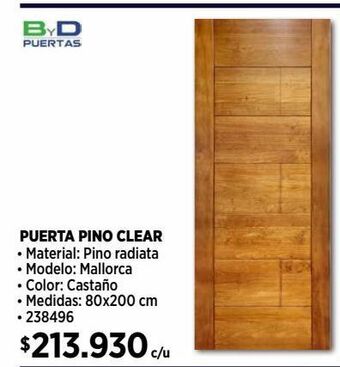 Construmart Puerta pino clear oferta