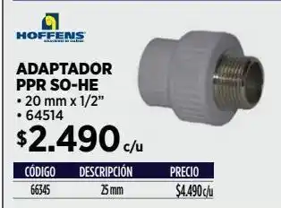 Construmart Adaptador hoffens oferta