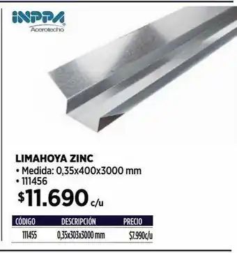 Construmart Limahoya 0,35x400x3000 mm zinc oferta