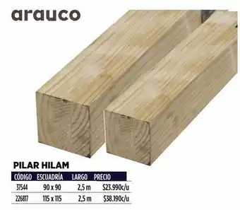 Construmart Pilar pino hilam 90 x 90 x 2500 mm oferta