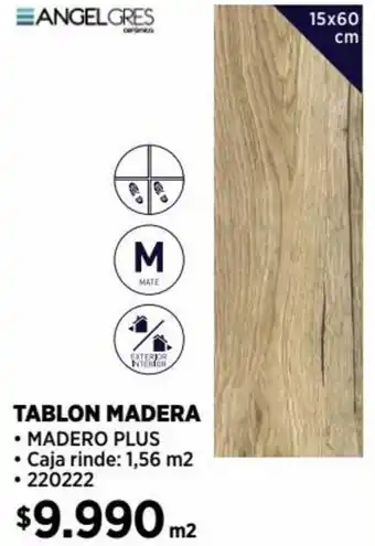 Construmart TABLON MADERA • Caja rinde: 1,56 m2 • 220222 oferta
