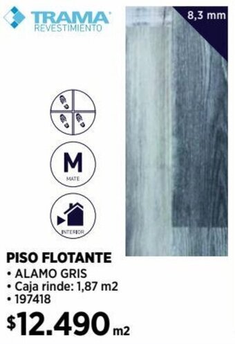 Construmart PISO FLOTANTE 8,3mm oferta