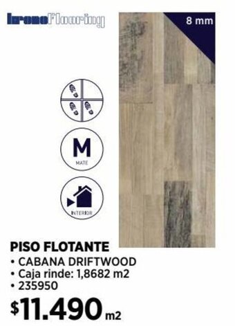 Construmart PISO FLOTANTE 8mm oferta