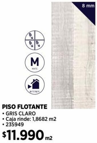 Construmart PISO FLOTANTE 8mm oferta