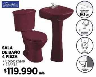 Construmart SALA DE BAÑO 4 PIEZA oferta