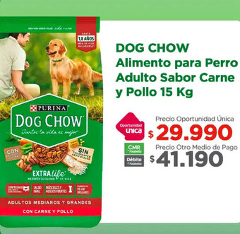 Tottus DOG CHOW Alimento para Perro Adulto Sabor Carne y Pollo 15 Kg oferta