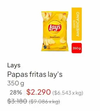 Unimarc Lay's Papas fritas 350 g oferta